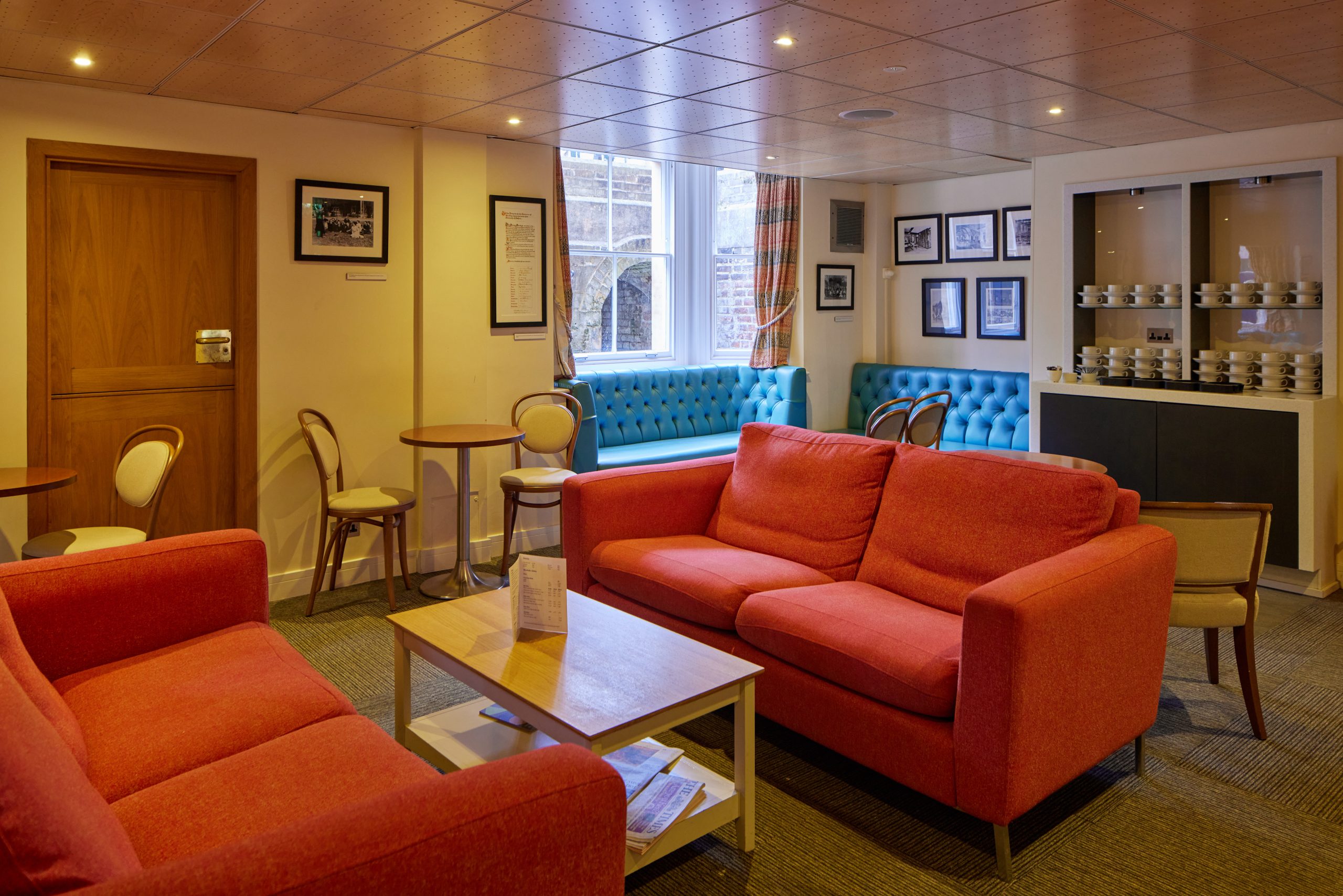 Seating area in the Common Room at Rewley House
