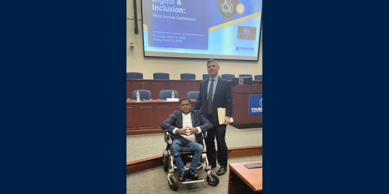 Pictured left to right: Dr Selva Ramachandran with Professor Samuel Levine, Director of Jewish Law Institute and organiser of the conference