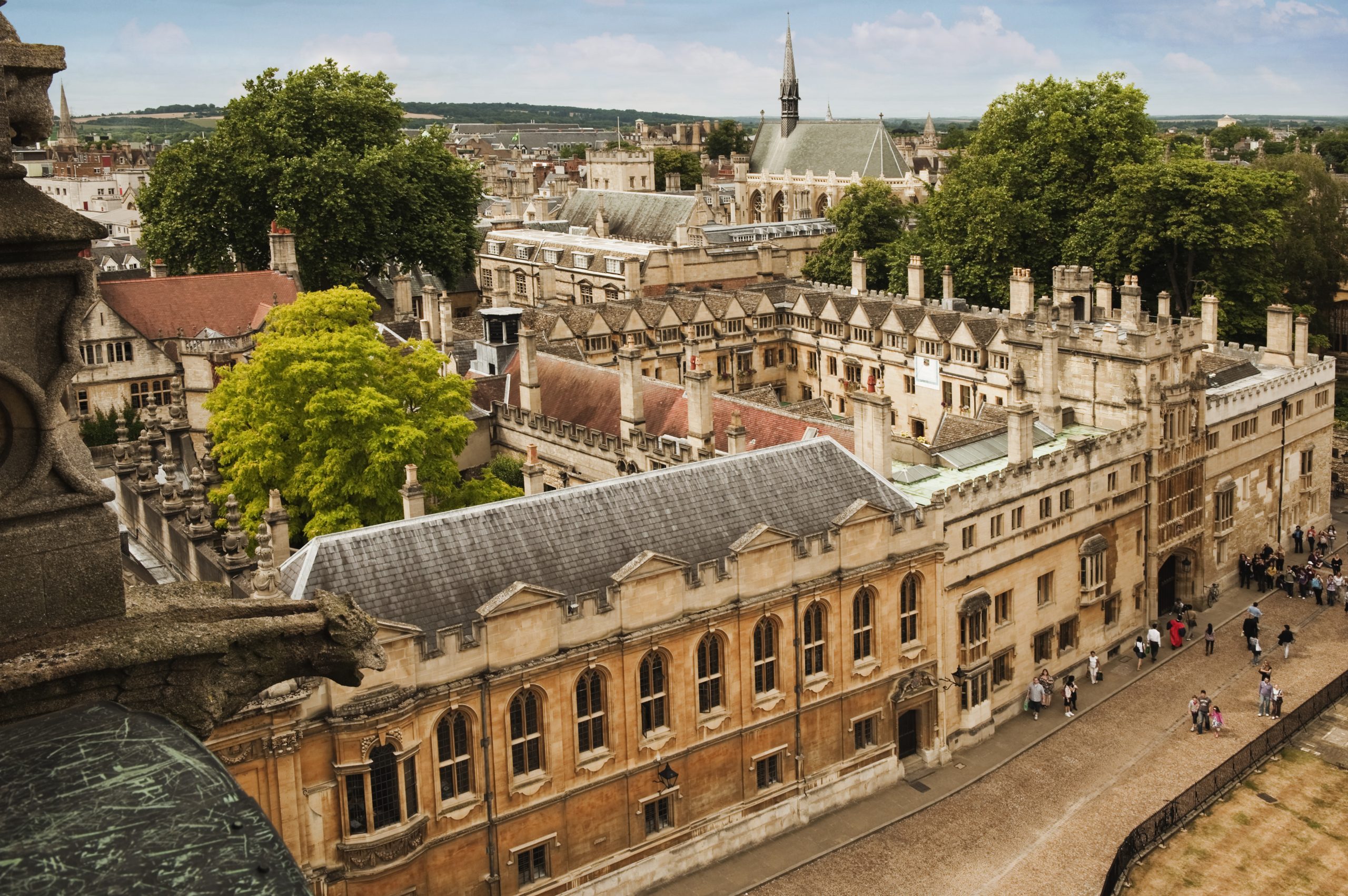 Birdseye view of Oxford, UK